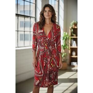 Mara Hofman Red Patterned Dress - Size Small